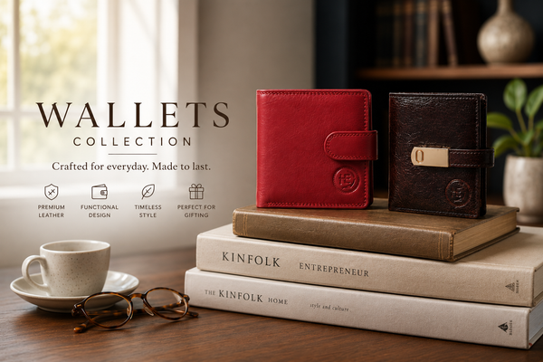 Genuine leather wallets for men - bifold, trifold and card wallets hand-stitched in Goa - Hema Emporium