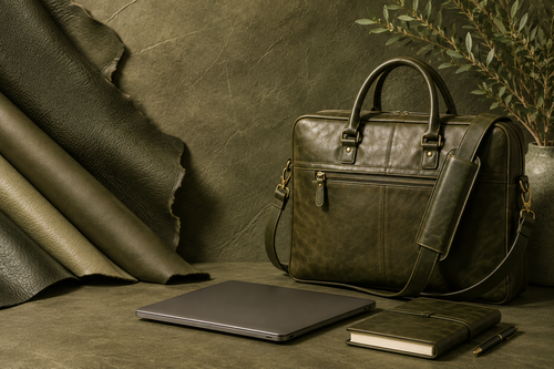Leather laptop bags for men - briefcases and office bags hand-stitched in Goa - Hema Emporium