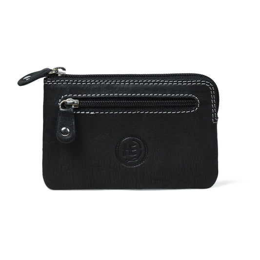Rover Leather Pouch with Three Zip Pockets
