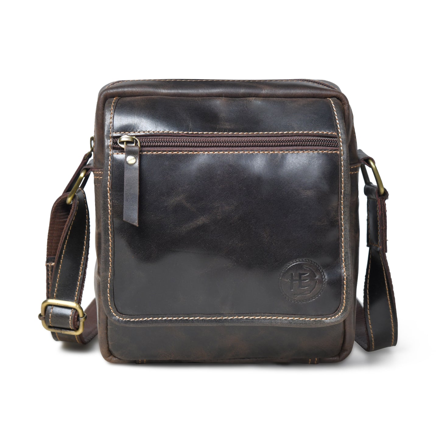 Everyday Leather Sling Pouch - Dark Brown