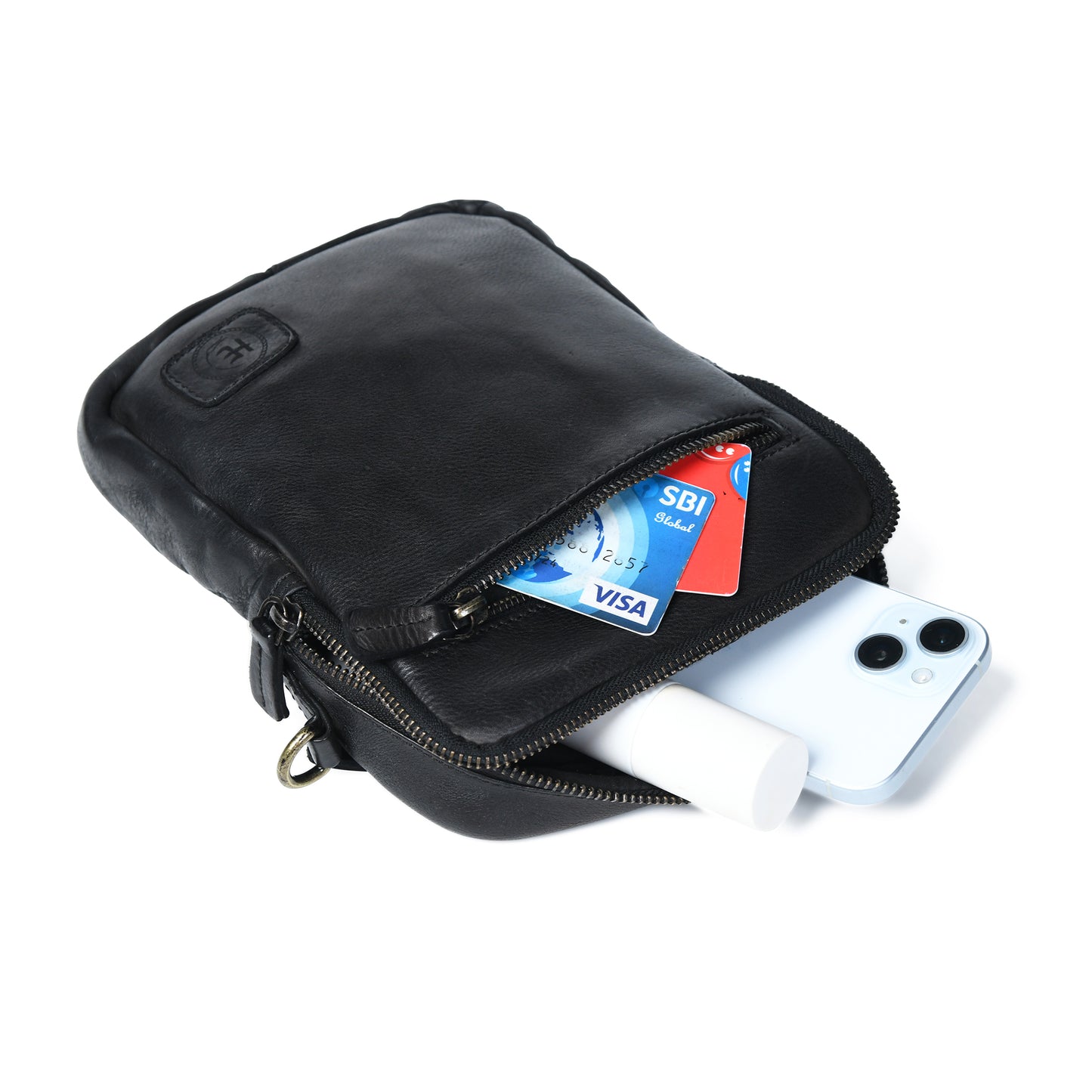 Mini square Messenger Bag - Black