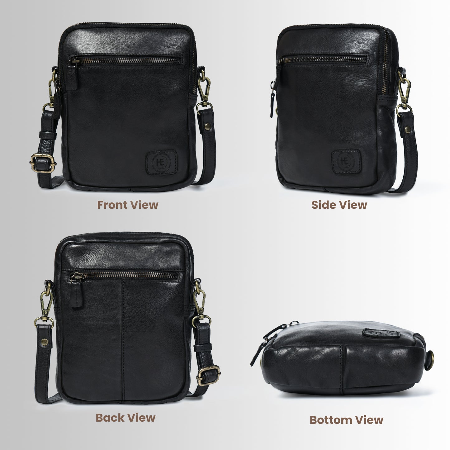 Mini square Messenger Bag - Black