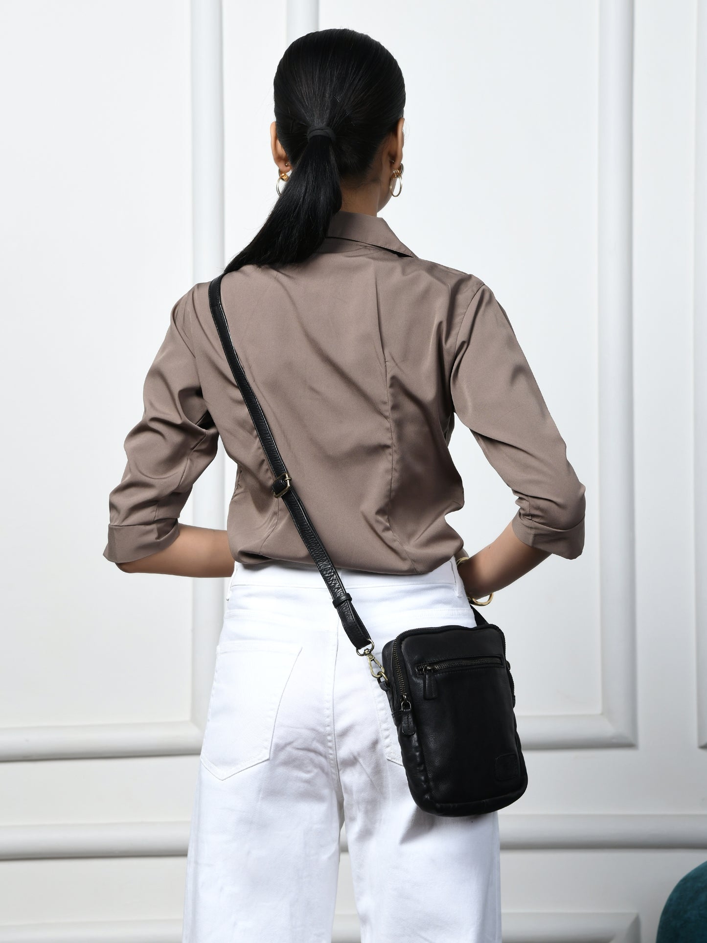 Mini square Messenger Bag - Black