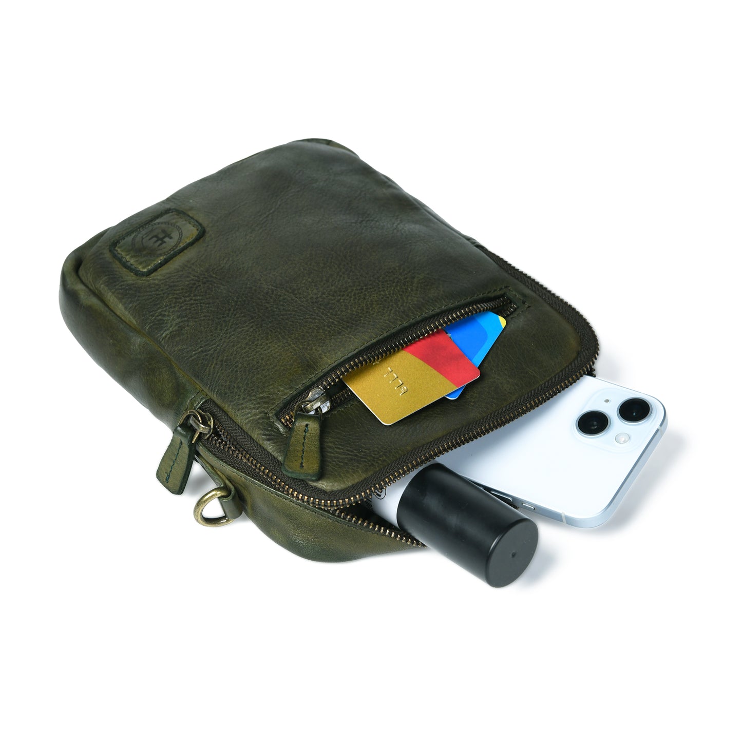 Mini square Messenger Bag - Olive Green