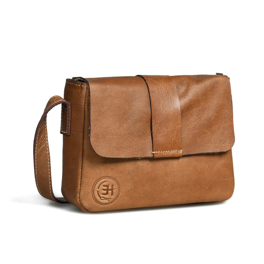 Minimalist Leather Bag for Women - Tan Brown