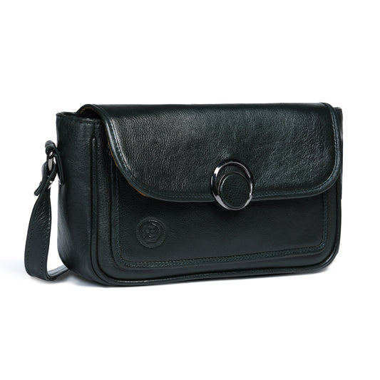 Classic Leather Pouch for Women - Black