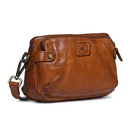 Compact leather Bag - Tan Brown