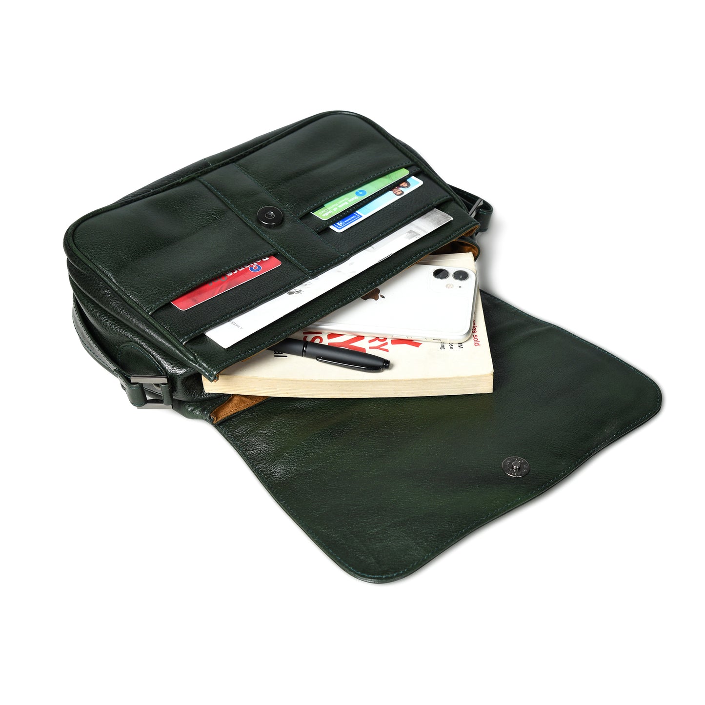 Soft Flap Women Bag - Forest Green