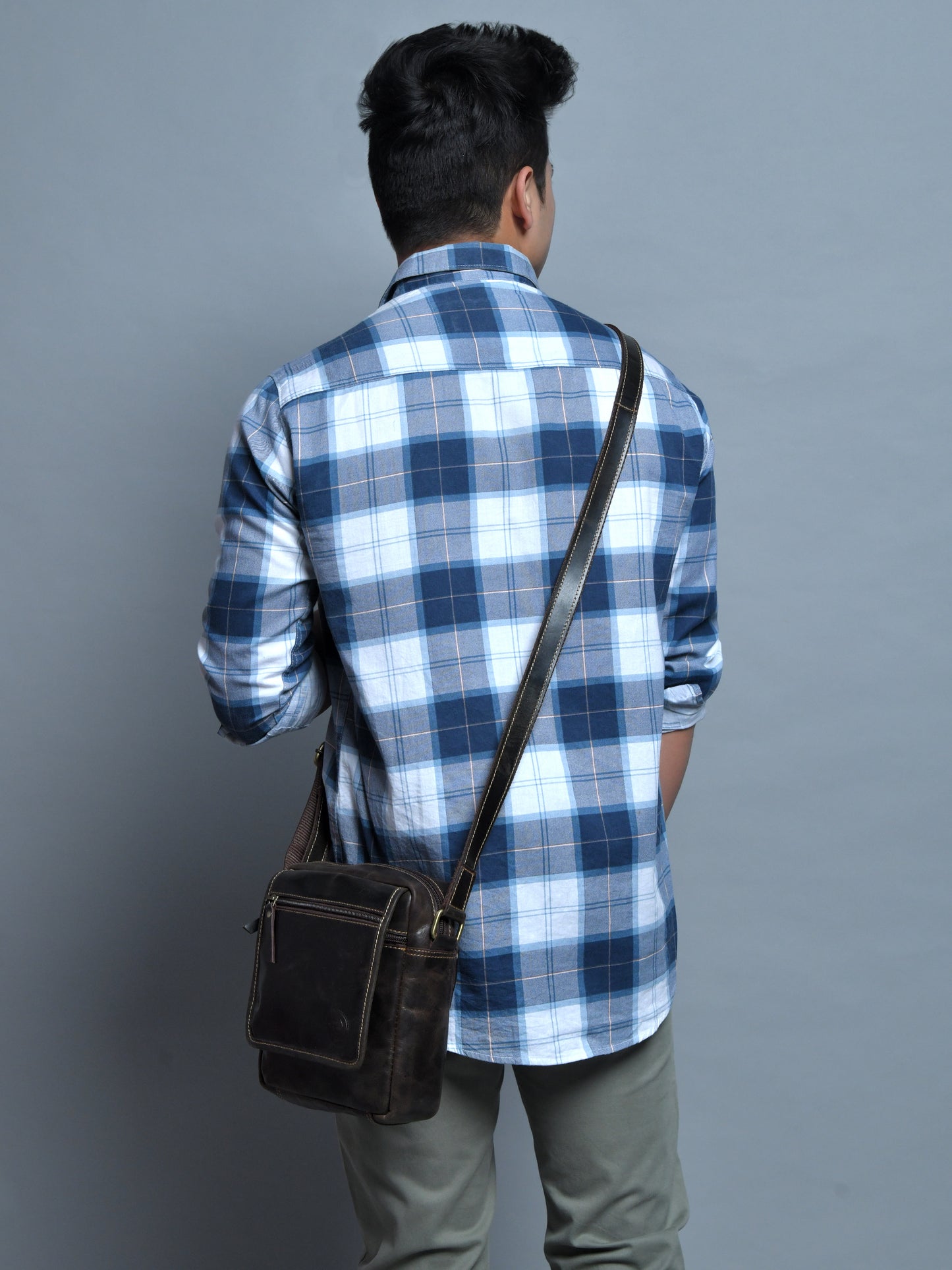 Everyday Leather Sling Pouch - Dark Brown