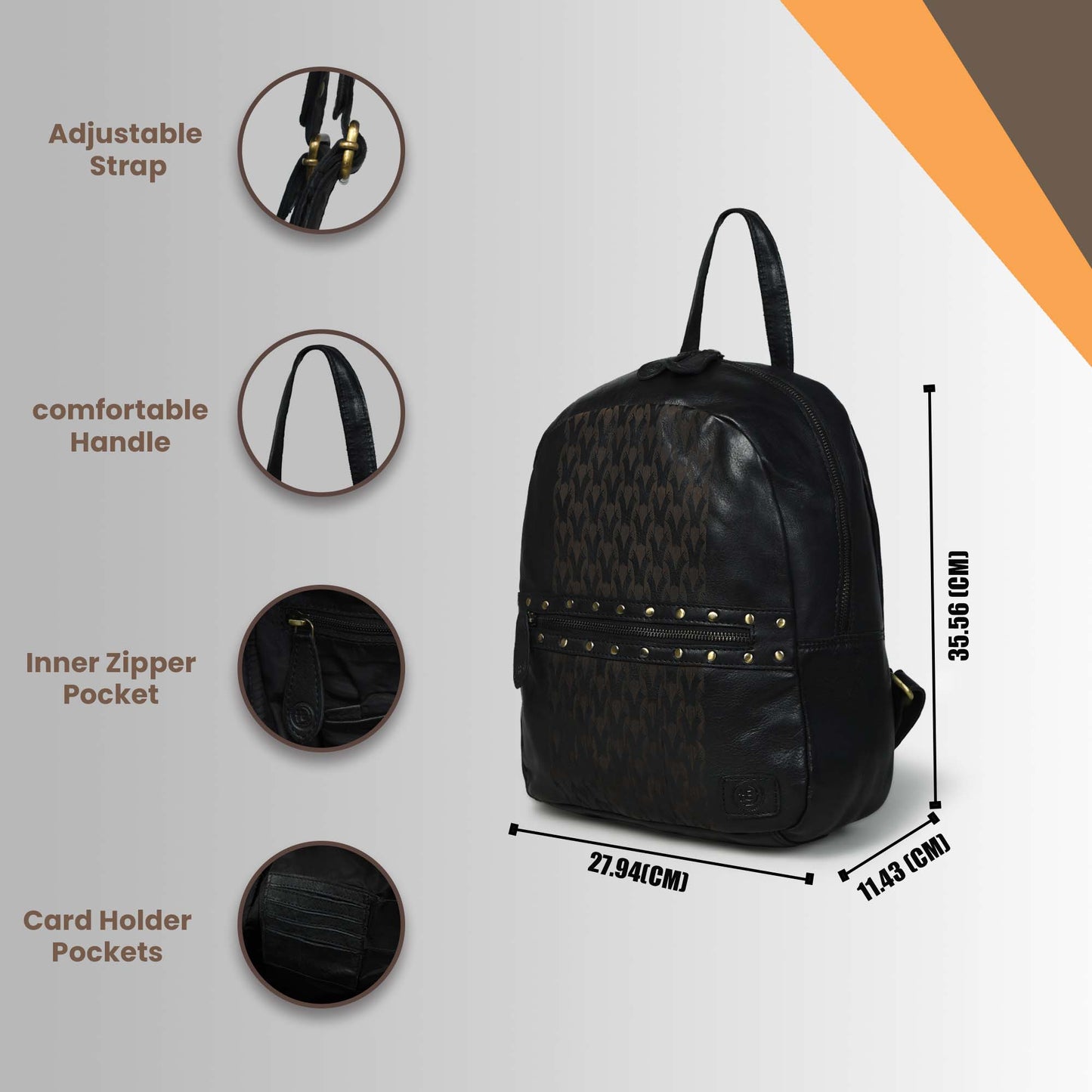The Mira- Leather Mini Backpack for Women