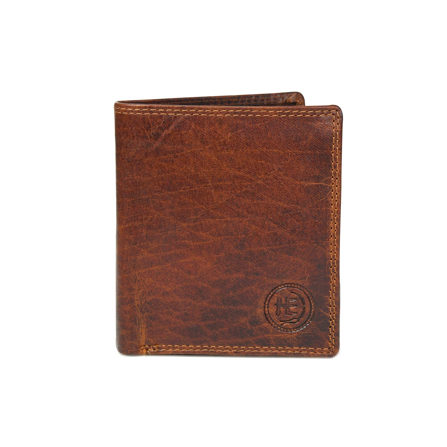 Vintage Brown Trifold ID Wallet