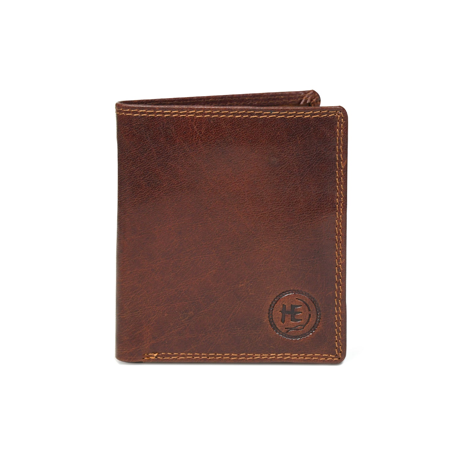 Vintage Tan Brown Trifold ID Wallet