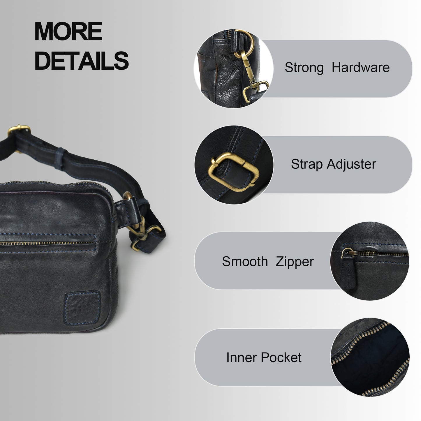 Daily Edge Crossbody - Navy Blue