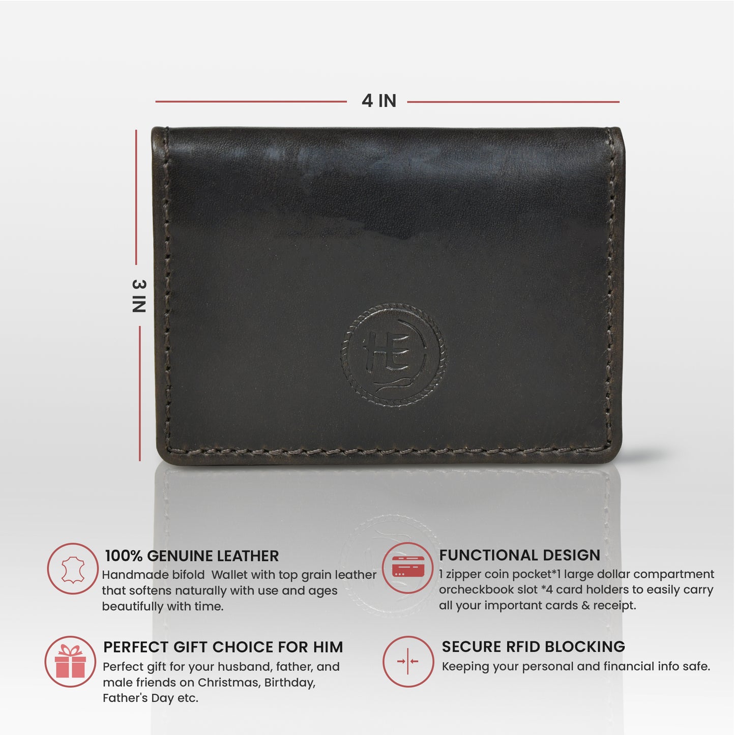 SafeSlip Leather Wallet - Black