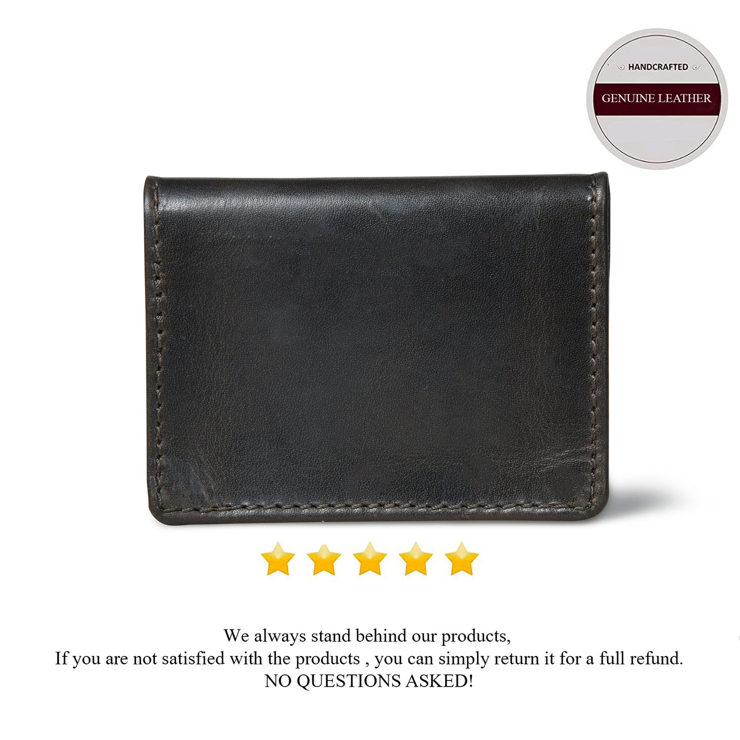 SafeSlip Leather Wallet - Black