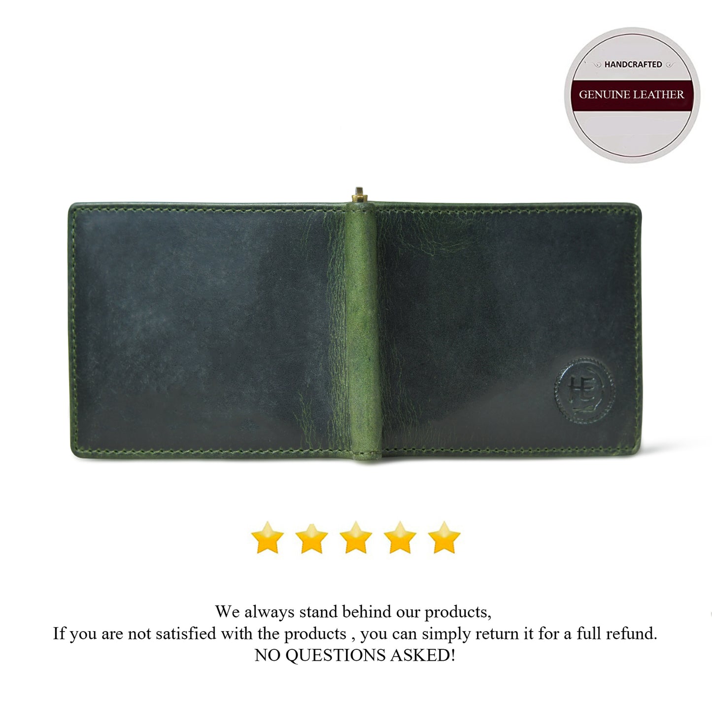 SafeCarry Leather Wallet - Olive Green