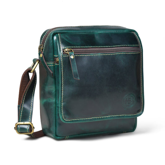 Everyday Leather Sling Pouch - Forest Green