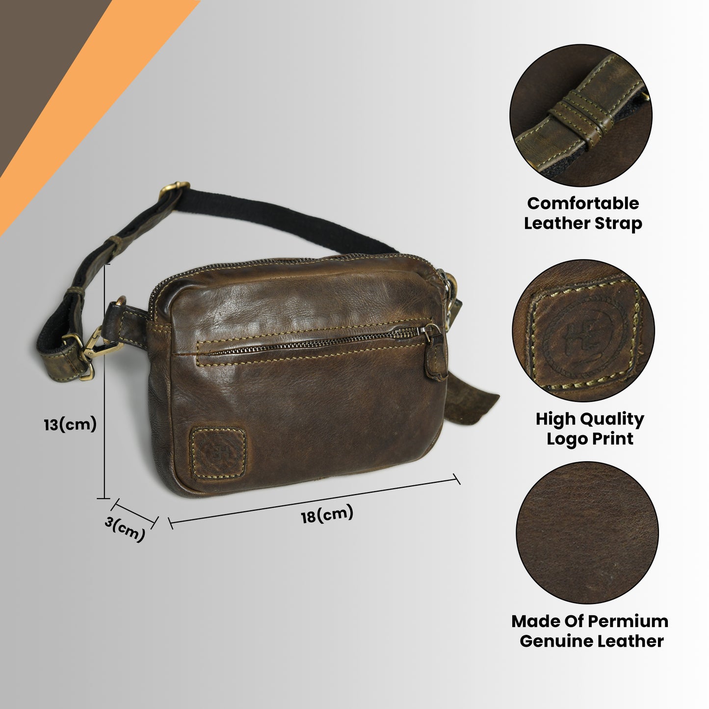Daily Edge Crossbody - Tan Brown