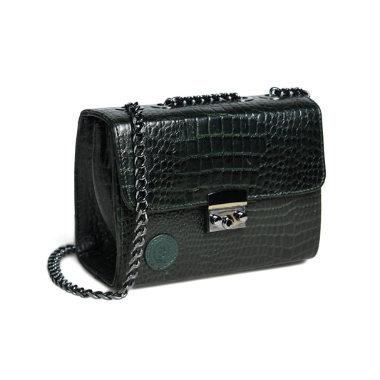 Croc Charm Crossbody Bag - Forest Green