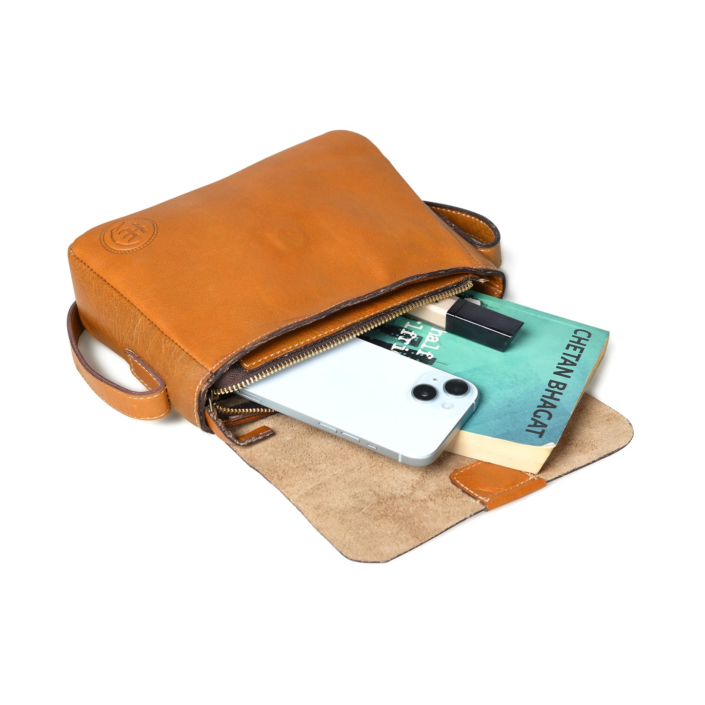 Minimalist Leather Bag for Women - Brown