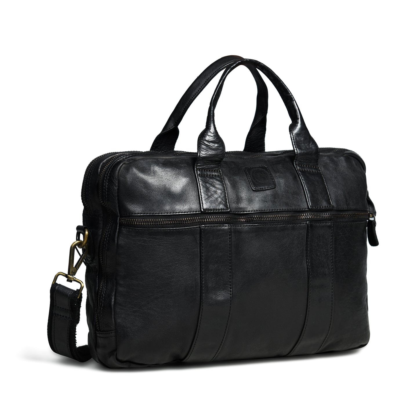 Vegan Leather Office Bag - Black