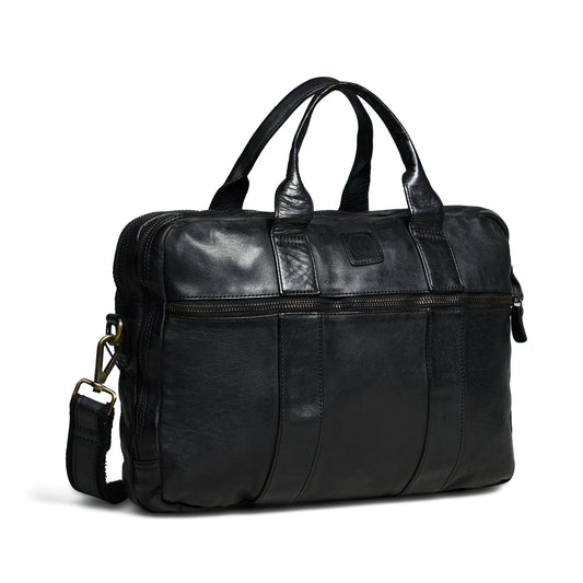 Pure Leather Laptop Bag - Black