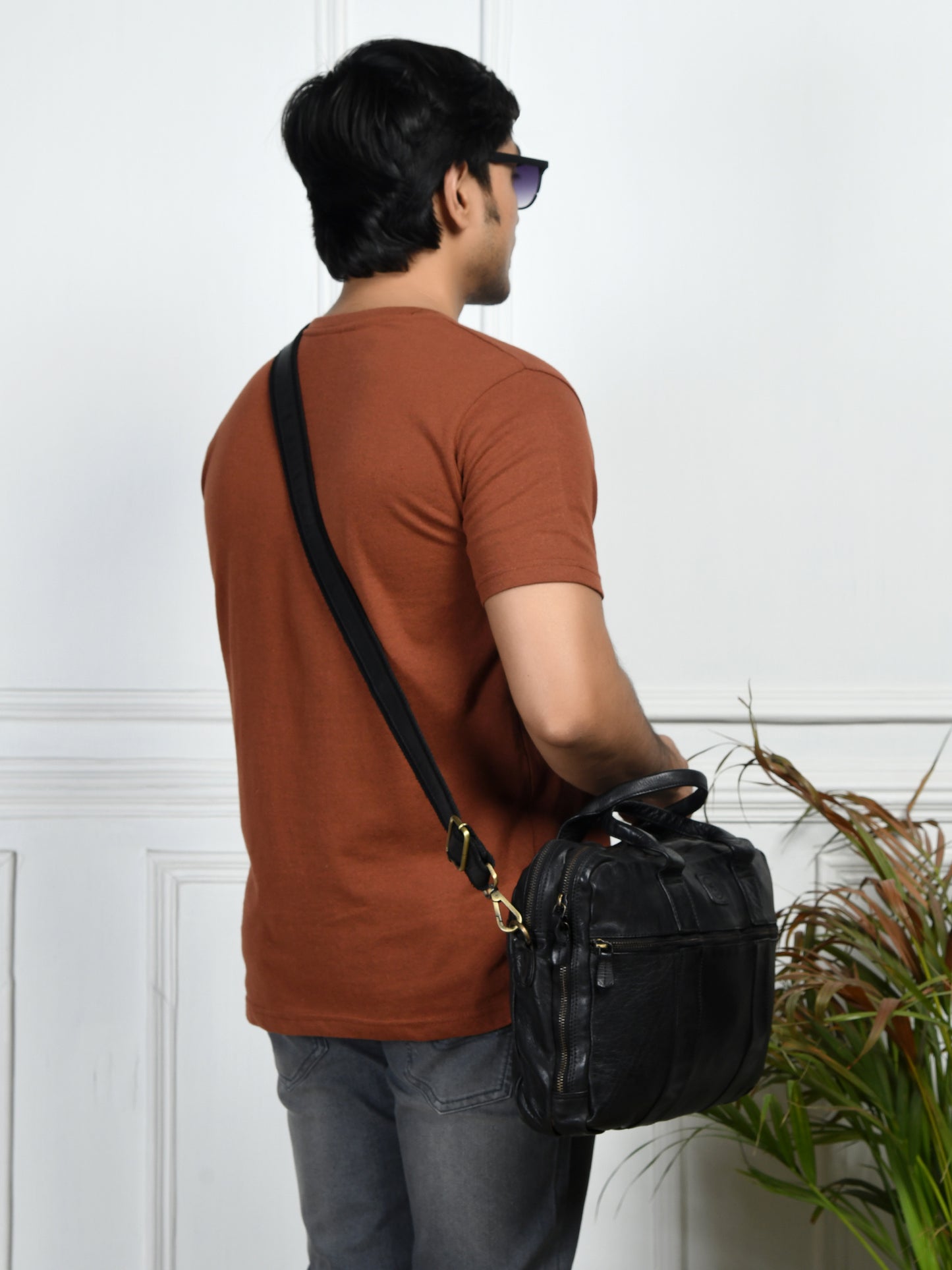 Vegan Leather Office Bag - Black