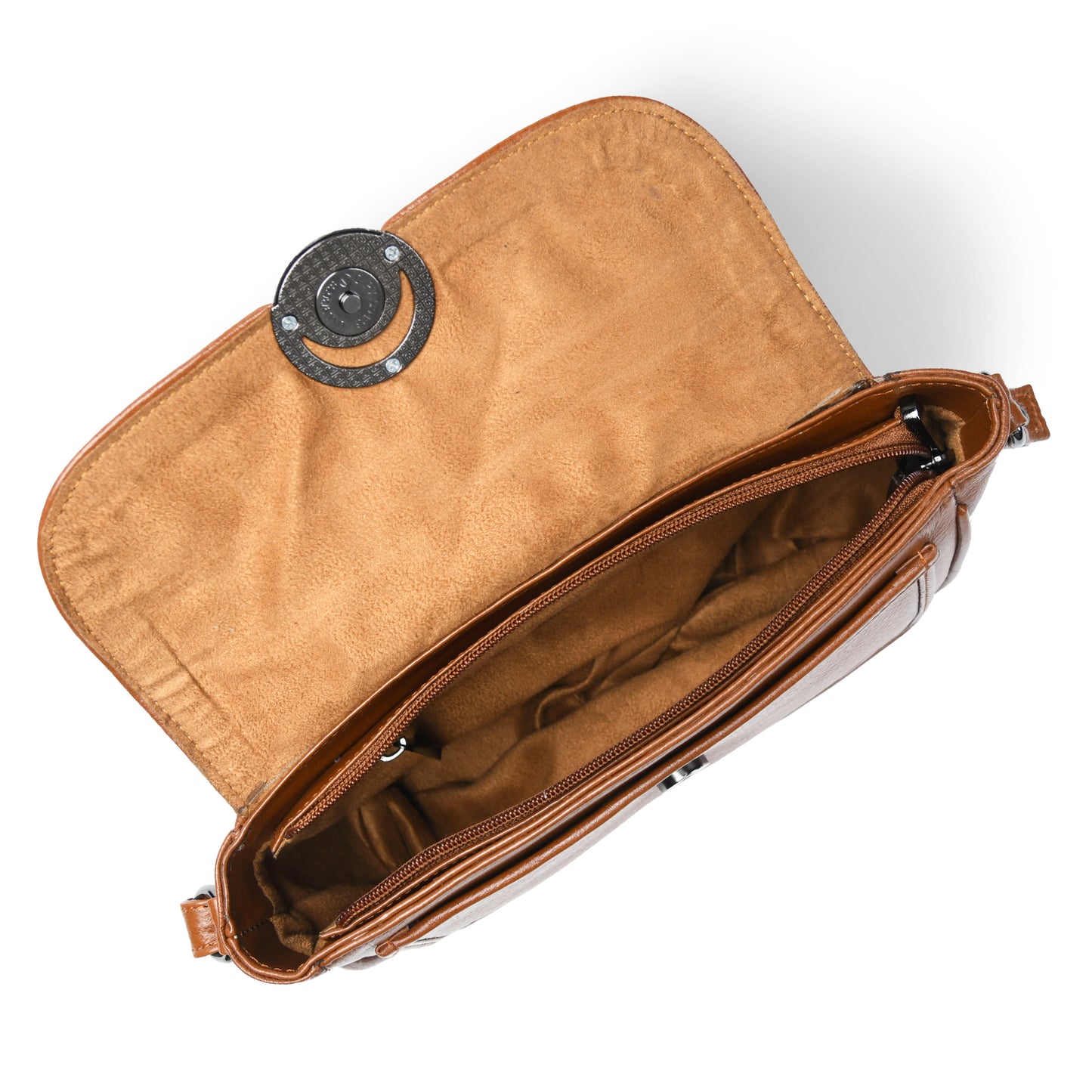 Classic Leather Pouch for Women - Brown