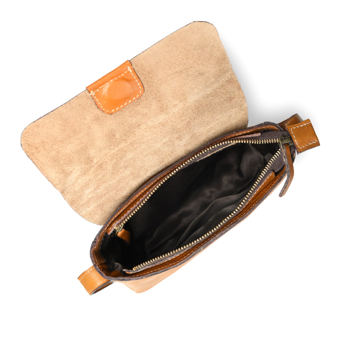 Minimalist Leather Bag for Women - Brown