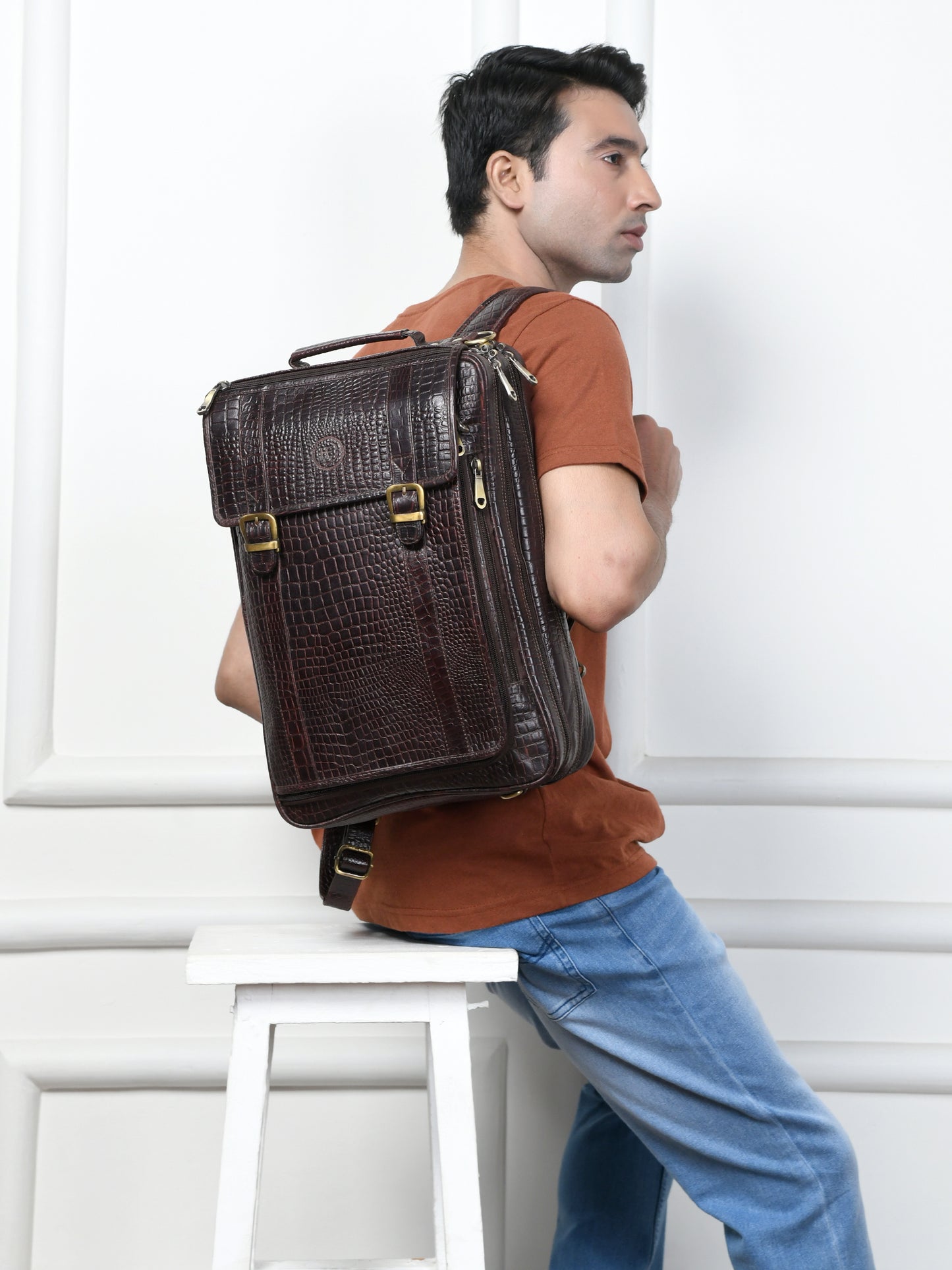 Workation Backpack | 2 in 1 Laptop bag - Dark Brown