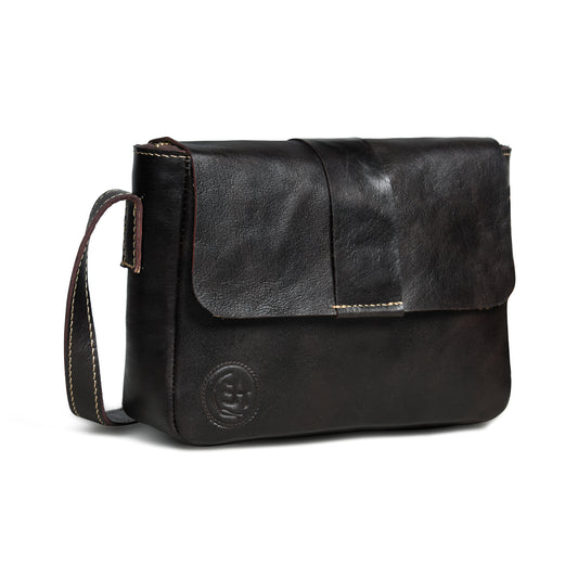 Minimalist Leather Bag for Women - Black