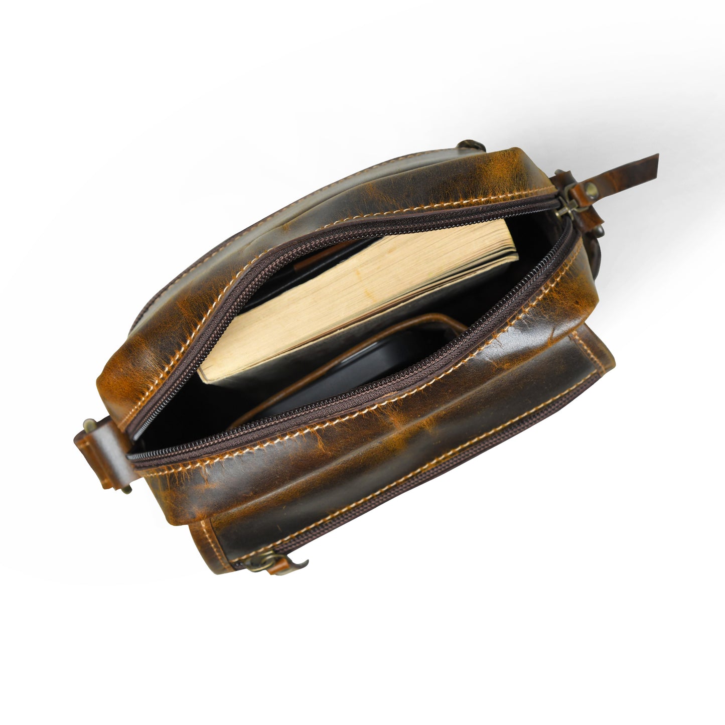 Everyday Leather Sling Pouch - Tan Brown