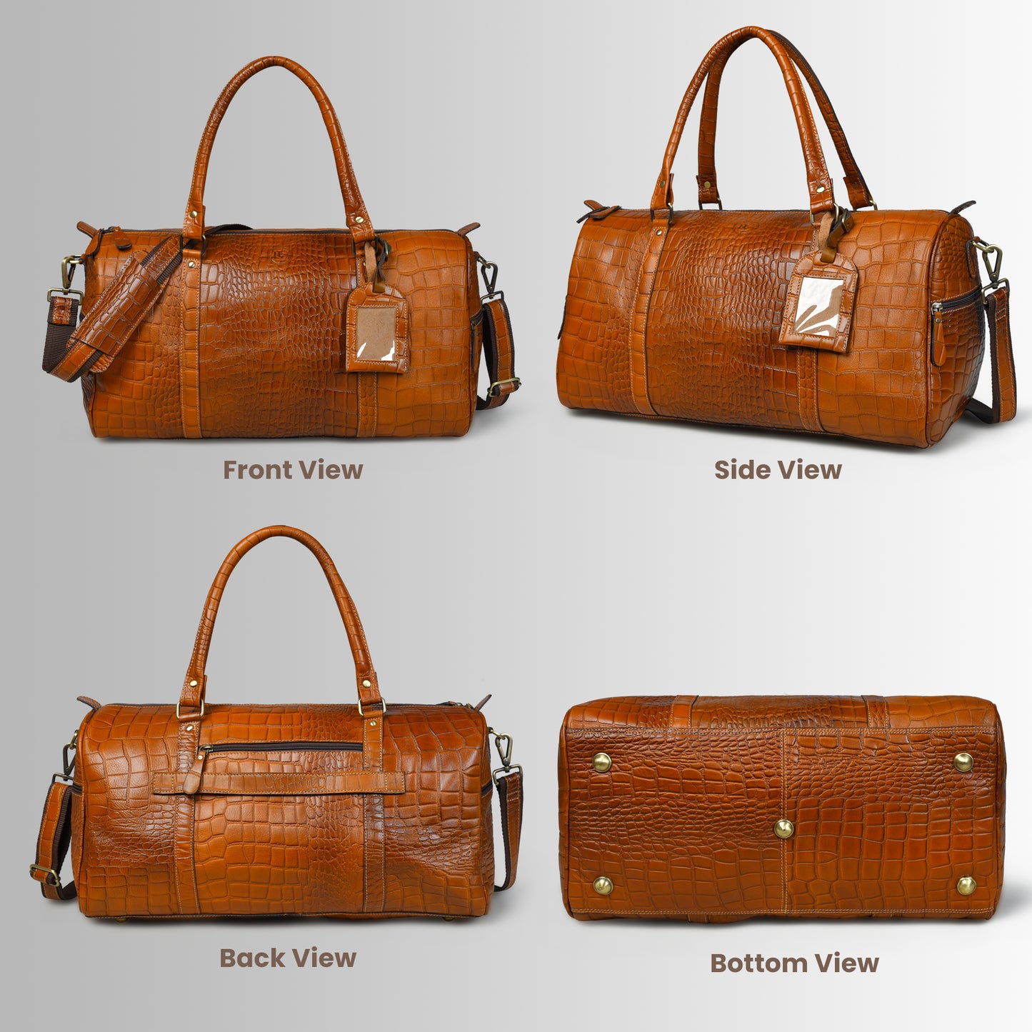 GrainGlow Traveler Duffle Bag - Brown