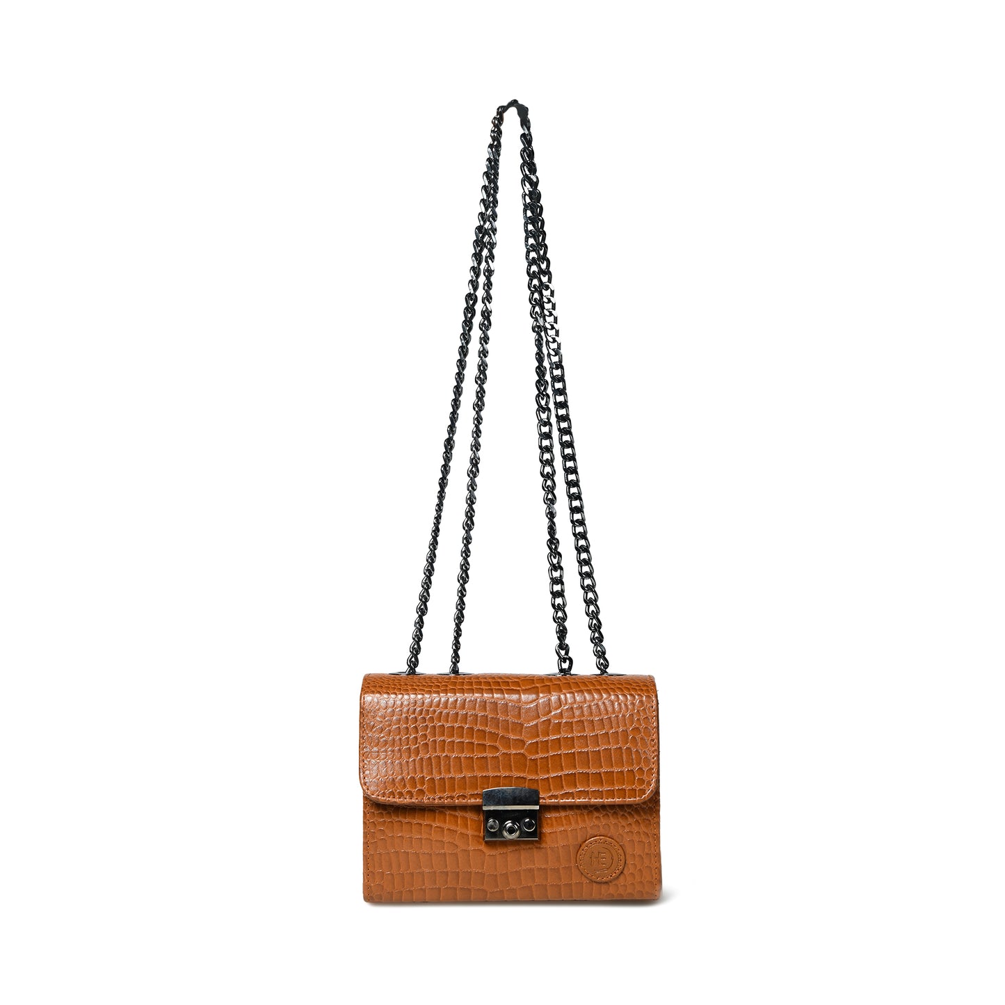 Croc Charm Crossbody Bag - Brown