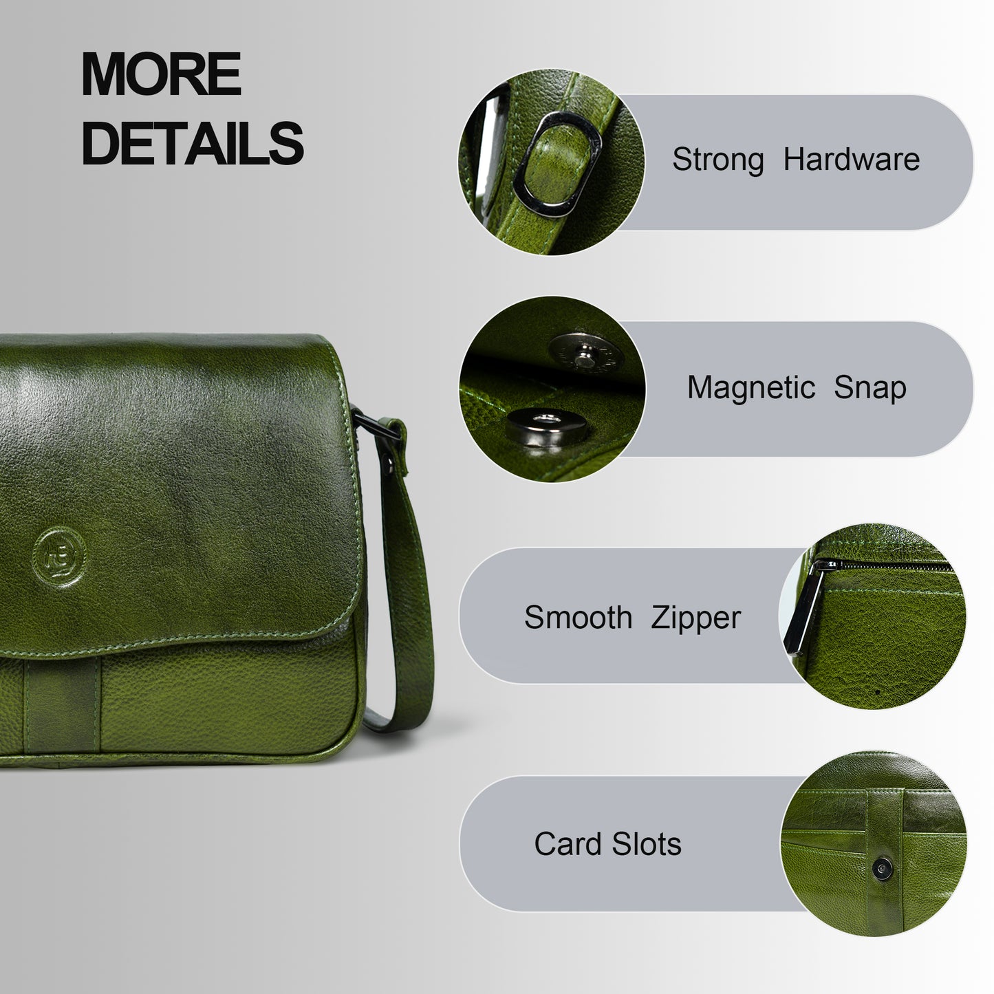 Soft Flap Women Bag - Olive Green