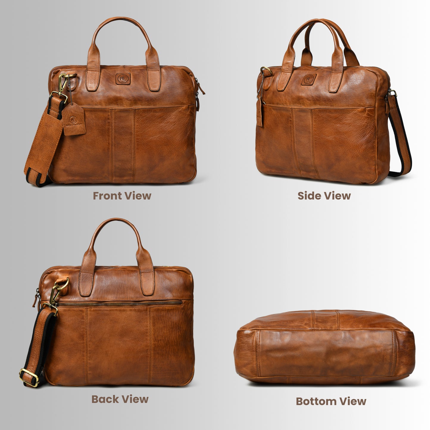 SaddleStone Executive Laptop Bag - Brown