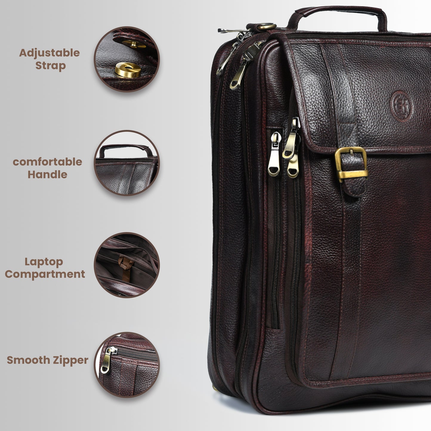 Workation Backpack | 2 in 1 Laptop bag - Maroon Red