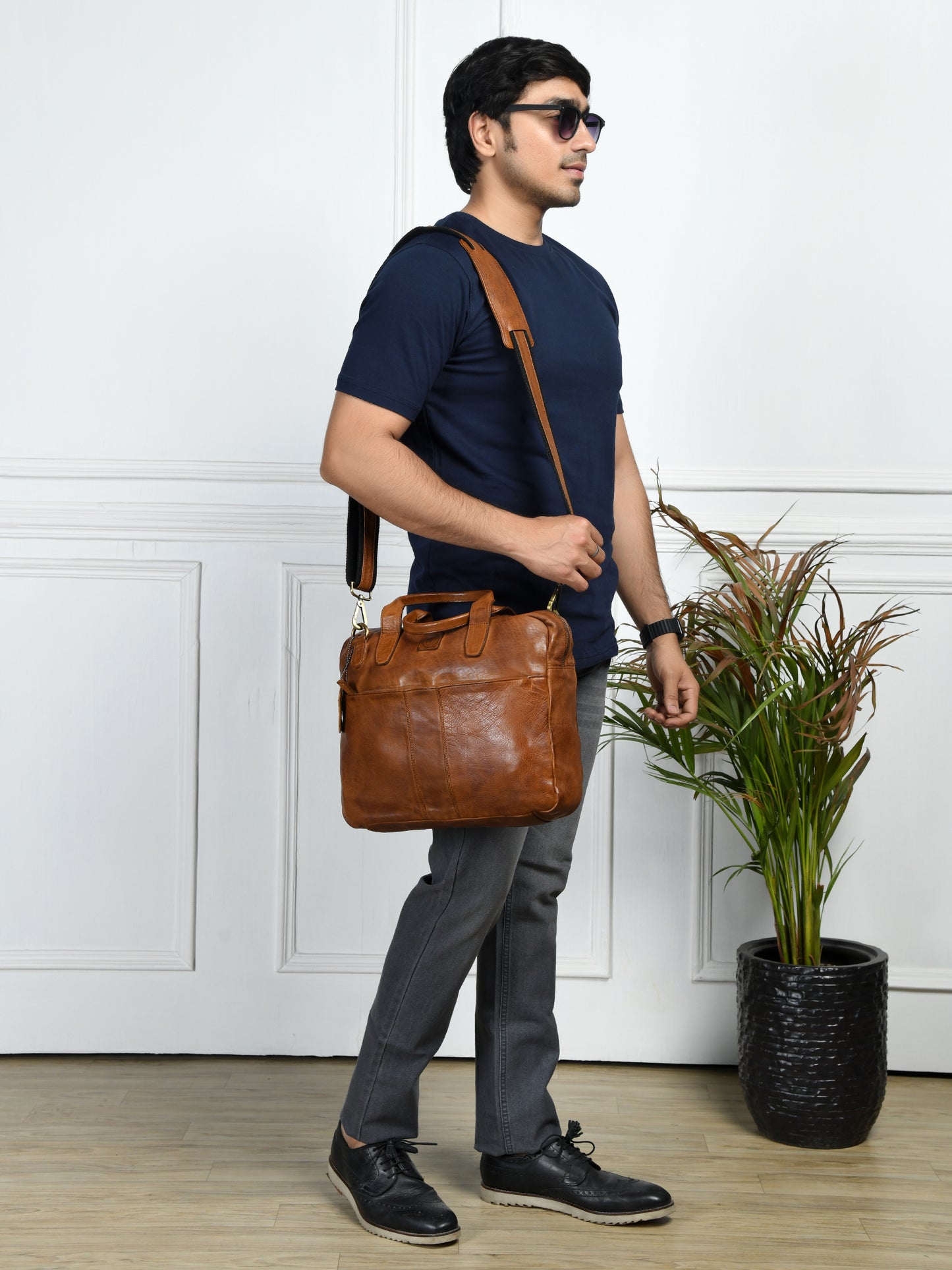 SaddleStone Executive Laptop Bag - Brown