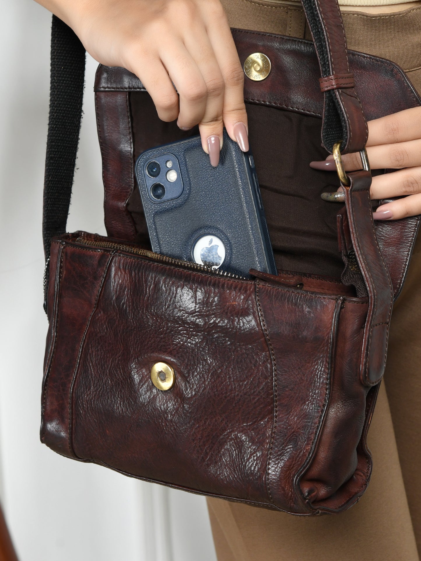 Classic Fold Style Bag - Dark Brown