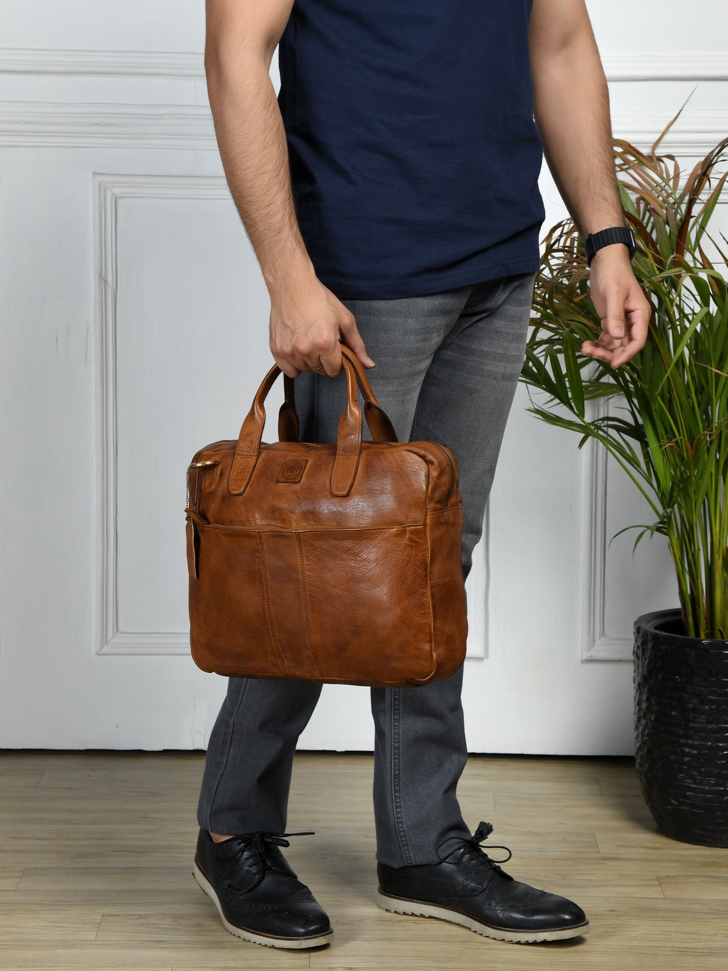 SaddleStone Executive Laptop Bag - Brown