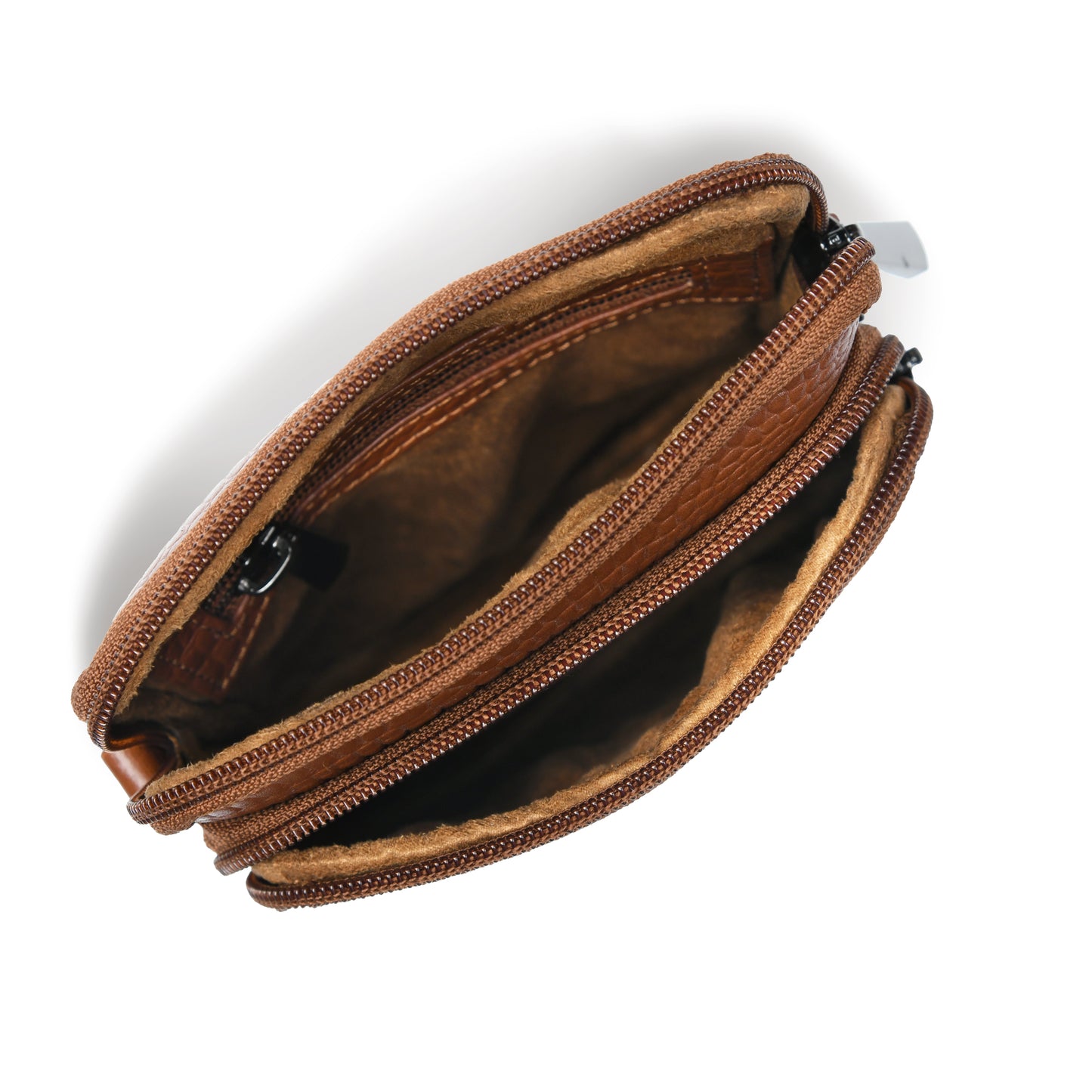 Croc Emposed Sling Bag - Brown