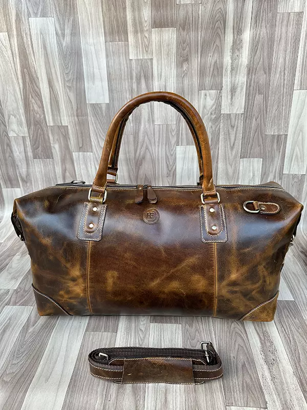 Dog Hug Luggage Travel Bag  Oily Leather