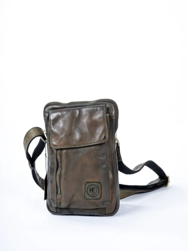 Sling Bag Front Flap Pocket Side Zip Soft