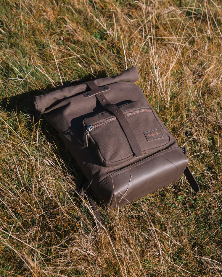 Leather backpack