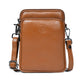 Brown Leather Sling Bag - front view, handcrafted buffalo leather | Hema Emporium
