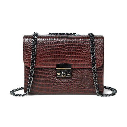 Croc Charm Crossbody Bag - Maroon