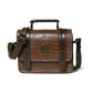 Tan Brown Vintage Leather Handbag - front view, handcrafted buffalo leather | Hema Emporium