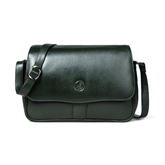 Soft Flap Women Bag - Forest Green