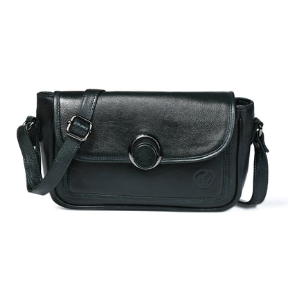 Classic Leather Pouch for Women - Black