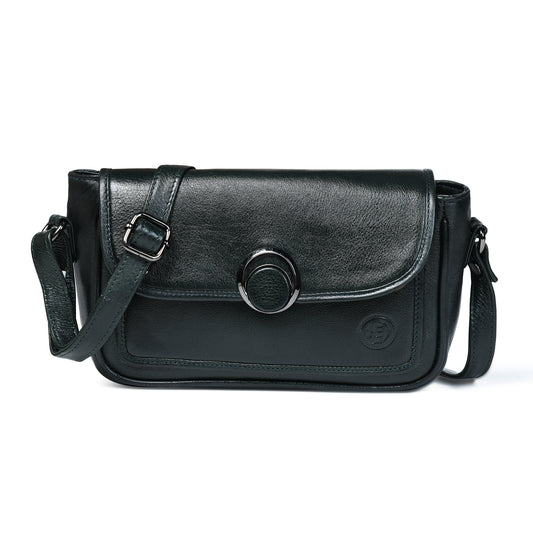 Classic Leather Pouch for Women - Black